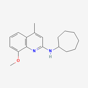 molecular formula C18H24N2O B3866850 N-cycloheptyl-8-methoxy-4-methyl-2-quinolinamine 