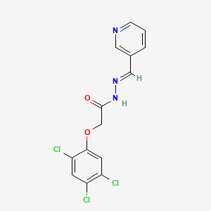 molecular formula C14H10Cl3N3O2 B3866861 N'-(3-pyridinylmethylene)-2-(2,4,5-trichlorophenoxy)acetohydrazide 