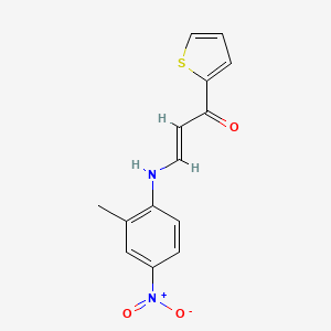 molecular formula C14H12N2O3S B3866869 3-[(2-methyl-4-nitrophenyl)amino]-1-(2-thienyl)-2-propen-1-one 