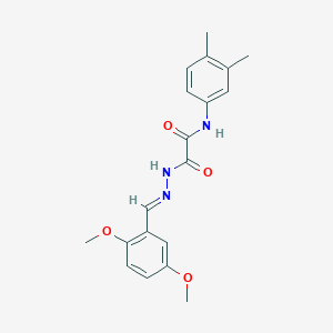 molecular formula C19H21N3O4 B3866895 2-[2-(2,5-dimethoxybenzylidene)hydrazino]-N-(3,4-dimethylphenyl)-2-oxoacetamide 
