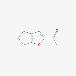 molecular formula C9H10O2 B038669 1-(5,6-dihydro-4H-cyclopenta[b]furan-2-yl)ethanone CAS No. 120085-88-3