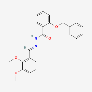 molecular formula C23H22N2O4 B3866921 2-(benzyloxy)-N'-(2,3-dimethoxybenzylidene)benzohydrazide 