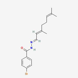 molecular formula C17H21BrN2O B3866928 4-bromo-N'-(3,7-dimethyl-2,6-octadien-1-ylidene)benzohydrazide 