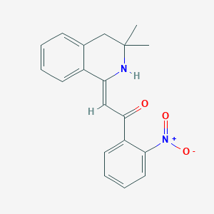 molecular formula C19H18N2O3 B3866939 2-(3,3-dimethyl-3,4-dihydro-1(2H)-isoquinolinylidene)-1-(2-nitrophenyl)ethanone 