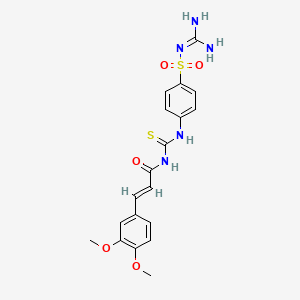 N-({[4-({[amino(imino)methyl]amino}sulfonyl)phenyl]amino}carbonothioyl)-3-(3,4-dimethoxyphenyl)acrylamide