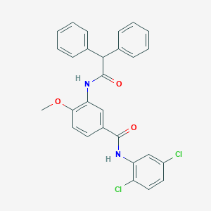 molecular formula C28H22Cl2N2O3 B386695 N-(2,5-dichlorophenyl)-3-[(diphenylacetyl)amino]-4-methoxybenzamide 