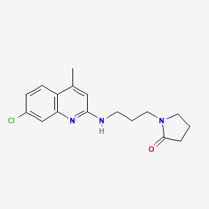 molecular formula C17H20ClN3O B3866960 1-{3-[(7-chloro-4-methyl-2-quinolinyl)amino]propyl}-2-pyrrolidinone 