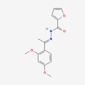 molecular formula C15H16N2O4 B3866983 N'-[1-(2,4-dimethoxyphenyl)ethylidene]-2-furohydrazide 