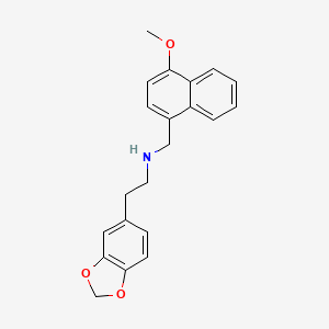 molecular formula C21H21NO3 B3866986 2-(1,3-benzodioxol-5-yl)-N-[(4-methoxy-1-naphthyl)methyl]ethanamine 