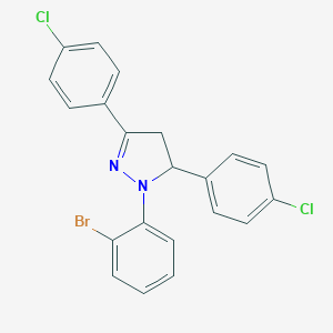 1-(2-bromophenyl)-3,5-bis(4-chlorophenyl)-4,5-dihydro-1H-pyrazole