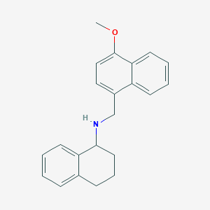 molecular formula C22H23NO B3867022 N-[(4-methoxy-1-naphthyl)methyl]-1,2,3,4-tetrahydro-1-naphthalenamine CAS No. 355381-70-3