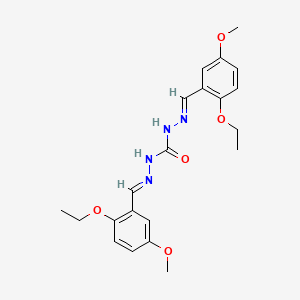 molecular formula C21H26N4O5 B3867034 N'',N'''-bis(2-ethoxy-5-methoxybenzylidene)carbonohydrazide 