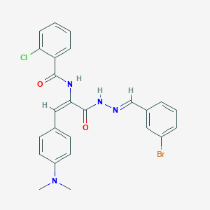 N-{1-{[2-(3-bromobenzylidene)hydrazino]carbonyl}-2-[4-(dimethylamino)phenyl]vinyl}-2-chlorobenzamide