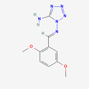 molecular formula C10H12N6O2 B3867050 N~1~-(2,5-dimethoxybenzylidene)-1H-tetrazole-1,5-diamine 