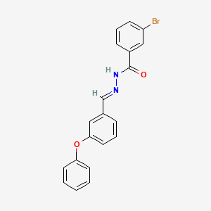 molecular formula C20H15BrN2O2 B3867094 3-bromo-N'-(3-phenoxybenzylidene)benzohydrazide 