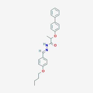 2-((1,1'-Biphenyl)-4-yloxy)-N'-(4-butoxybenzylidene)propanohydrazide