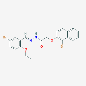 molecular formula C21H18Br2N2O3 B386712 N'-(5-bromo-2-ethoxybenzylidene)-2-[(1-bromo-2-naphthyl)oxy]acetohydrazide 