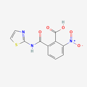 molecular formula C11H7N3O5S B3867120 2-nitro-6-[(1,3-thiazol-2-ylamino)carbonyl]benzoic acid 
