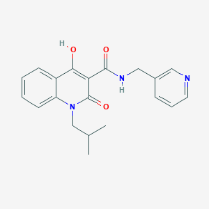 4-hydroxy-1-isobutyl-2-oxo-N-(3-pyridinylmethyl)-1,2-dihydro-3-quinolinecarboxamide