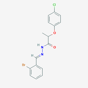 molecular formula C16H14BrClN2O2 B386713 N'-(2-bromobenzylidene)-2-(4-chlorophenoxy)propanohydrazide 