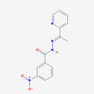 molecular formula C14H12N4O3 B3867144 3-nitro-N'-[1-(2-pyridinyl)ethylidene]benzohydrazide 