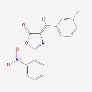 molecular formula C17H12N2O4 B386715 2-{2-nitrophenyl}-4-(3-methylbenzylidene)-1,3-oxazol-5(4H)-one 