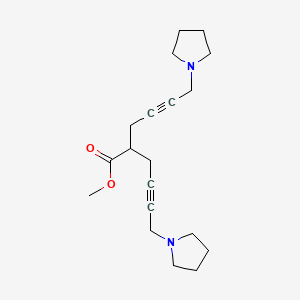 molecular formula C19H28N2O2 B3867151 methyl 6-(1-pyrrolidinyl)-2-[4-(1-pyrrolidinyl)-2-butyn-1-yl]-4-hexynoate 