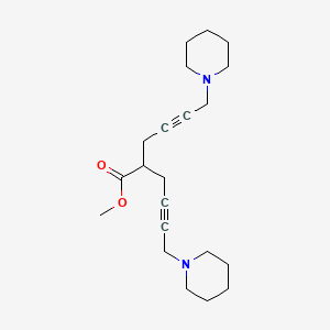 molecular formula C21H32N2O2 B3867159 methyl 6-(1-piperidinyl)-2-[4-(1-piperidinyl)-2-butyn-1-yl]-4-hexynoate 