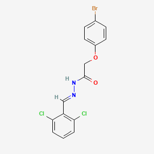 molecular formula C15H11BrCl2N2O2 B3867166 2-(4-bromophenoxy)-N'-(2,6-dichlorobenzylidene)acetohydrazide 