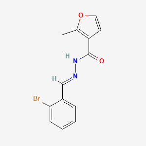 molecular formula C13H11BrN2O2 B3867174 N'-(2-bromobenzylidene)-2-methyl-3-furohydrazide 
