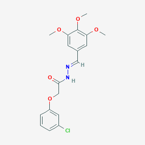 2-(3-chlorophenoxy)-N'-[(E)-(3,4,5-trimethoxyphenyl)methylidene]acetohydrazide