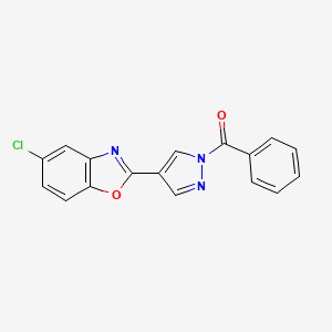 molecular formula C17H10ClN3O2 B3867181 2-(1-benzoyl-1H-pyrazol-4-yl)-5-chloro-1,3-benzoxazole 