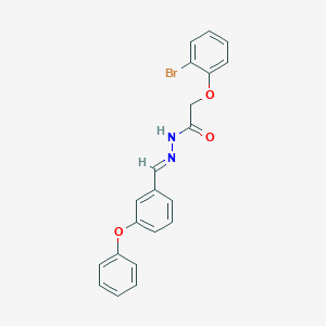 molecular formula C21H17BrN2O3 B3867189 2-(2-bromophenoxy)-N'-(3-phenoxybenzylidene)acetohydrazide 