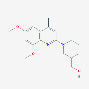 molecular formula C18H24N2O3 B3867197 [1-(6,8-dimethoxy-4-methyl-2-quinolinyl)-3-piperidinyl]methanol 