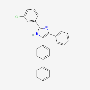 molecular formula C27H19ClN2 B3867201 5-(4-biphenylyl)-2-(3-chlorophenyl)-4-phenyl-1H-imidazole 