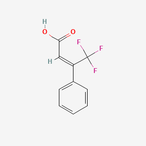 molecular formula C10H7F3O2 B3867223 4,4,4-三氟-3-苯基-2-丁烯酸 