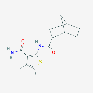 molecular formula C15H20N2O2S B3867225 2-[(bicyclo[2.2.1]hept-2-ylcarbonyl)amino]-4,5-dimethyl-3-thiophenecarboxamide 