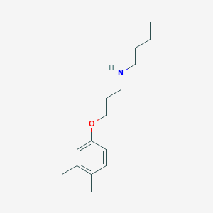 molecular formula C15H25NO B3867248 N-[3-(3,4-dimethylphenoxy)propyl]-1-butanamine 