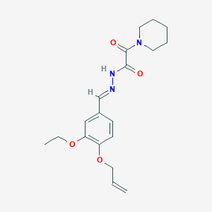 molecular formula C19H25N3O4 B386725 N'-[4-(allyloxy)-3-ethoxybenzylidene]-2-oxo-2-(1-piperidinyl)acetohydrazide 