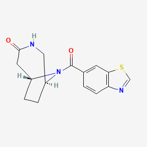 molecular formula C15H15N3O2S B3867257 (1S*,6R*)-9-(1,3-benzothiazol-6-ylcarbonyl)-3,9-diazabicyclo[4.2.1]nonan-4-one 