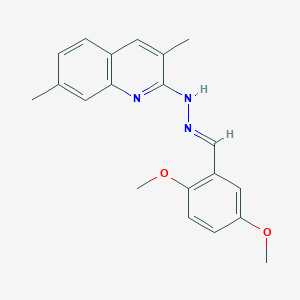 2,5-dimethoxybenzaldehyde (3,7-dimethyl-2-quinolinyl)hydrazone