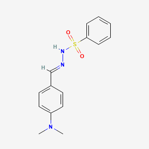 molecular formula C15H17N3O2S B3867267 N'-[4-(dimethylamino)benzylidene]benzenesulfonohydrazide 
