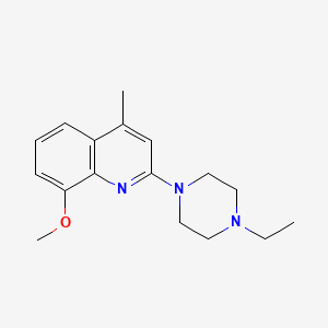 2-(4-ethyl-1-piperazinyl)-8-methoxy-4-methylquinoline