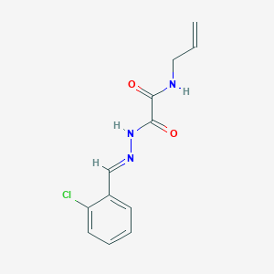 molecular formula C12H12ClN3O2 B3867293 N-allyl-2-[2-(2-chlorobenzylidene)hydrazino]-2-oxoacetamide 