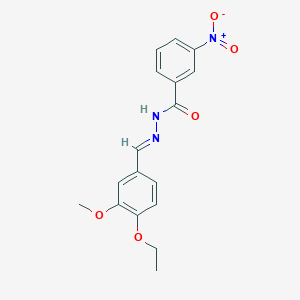 molecular formula C17H17N3O5 B3867299 N'-(4-ethoxy-3-methoxybenzylidene)-3-nitrobenzohydrazide 