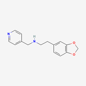 molecular formula C15H16N2O2 B3867323 2-(1,3-benzodioxol-5-yl)-N-(4-pyridinylmethyl)ethanamine 
