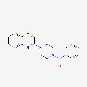 molecular formula C21H21N3O B3867332 2-(4-benzoyl-1-piperazinyl)-4-methylquinoline 
