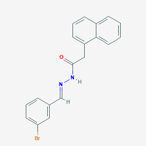 molecular formula C19H15BrN2O B3867338 N'-(3-bromobenzylidene)-2-(1-naphthyl)acetohydrazide 