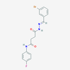 4-[(2E)-2-(3-bromobenzylidene)hydrazino]-N-(4-fluorophenyl)-4-oxobutanamide