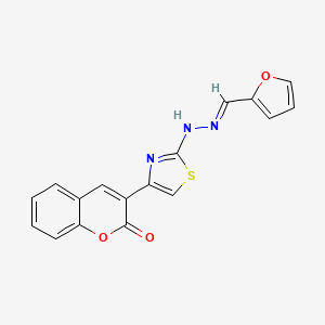 molecular formula C17H11N3O3S B3867360 2-furaldehyde [4-(2-oxo-2H-chromen-3-yl)-1,3-thiazol-2-yl]hydrazone 